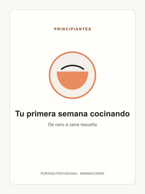 Portada provisional de la guía para empezar a cocinar de MinimaCuisine