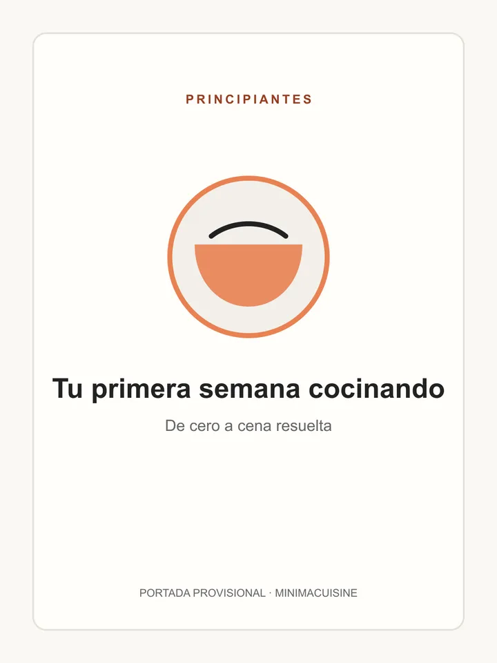 Portada provisional de la guía para empezar a cocinar de MinimaCuisine
