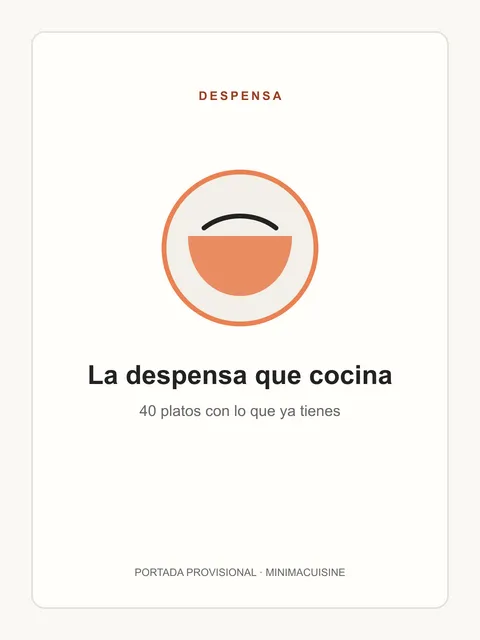 Portada provisional del recetario de despensa de MinimaCuisine
