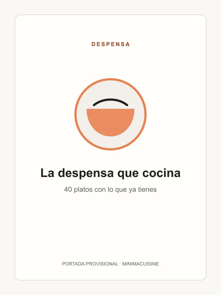 Portada provisional del recetario de despensa de MinimaCuisine